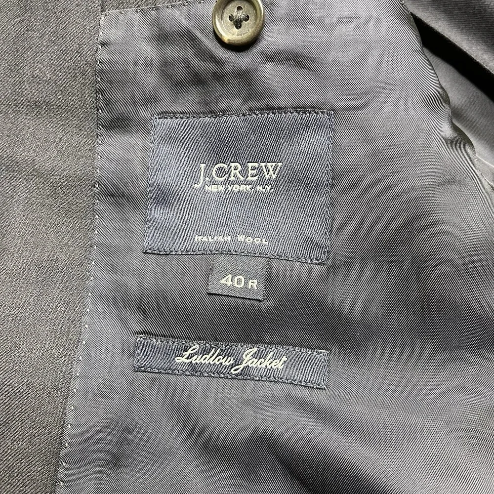 J. Crew Ludlow Jacket Loro Piana Italian Wool Half-Lined Blazer Navy Mens 40R